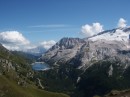Via del Pan and look to Lago di Fedaia  23/Aug/2004